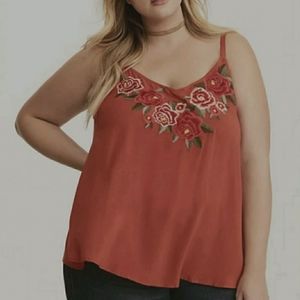 Torrid Embroidered Tank - Size 3
